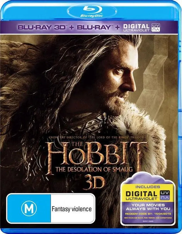 The Hobbit - The Desolation Of Smaug 3D (Blu-Ray) New & Sealed - Region B - All Elite DVDs