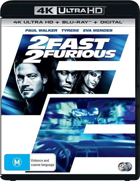 2 Fast 2 Furious(4K-UHD/Blu-Ray)New & Sealed - Region Free - All Elite DVDs