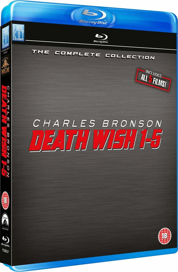 Death Wish 1 to 5 (Blu-Ray) New & Sealed - Region B - All Elite DVDs