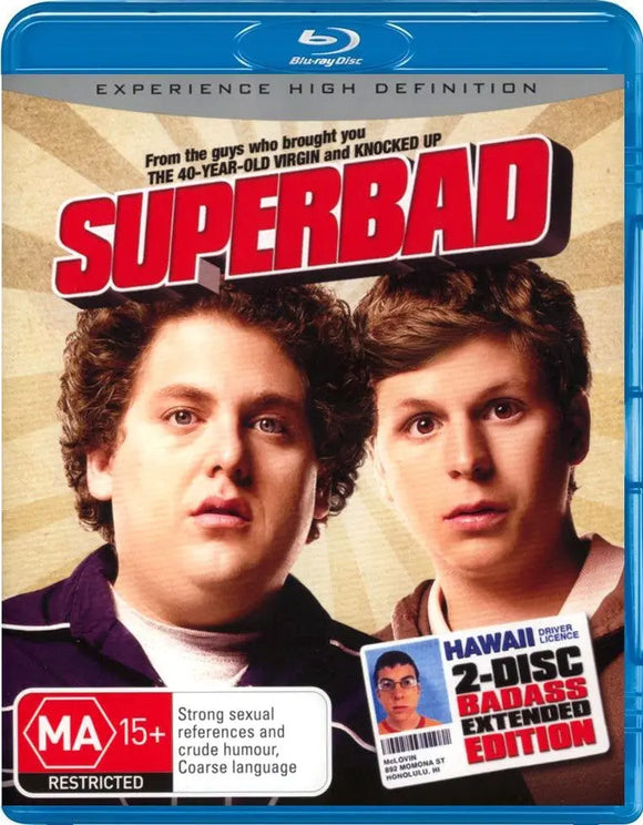 Superbad 2-Disc Badass Extended Edition (Blu-Ray) New & Sealed - Region B - All Elite DVDs