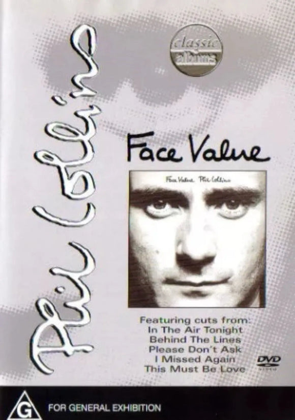 Phil Collins Face Value (DVD) Brand New & Sealed - Region 4 - All Elite DVDs